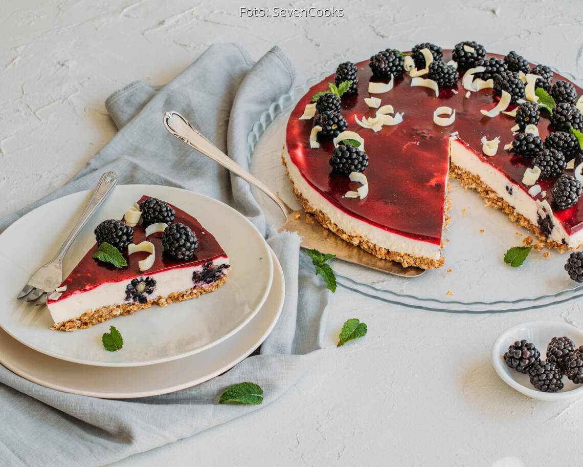 Flexitarisches Rezept: Kühlschrankkuchen mit Brombeeren 2