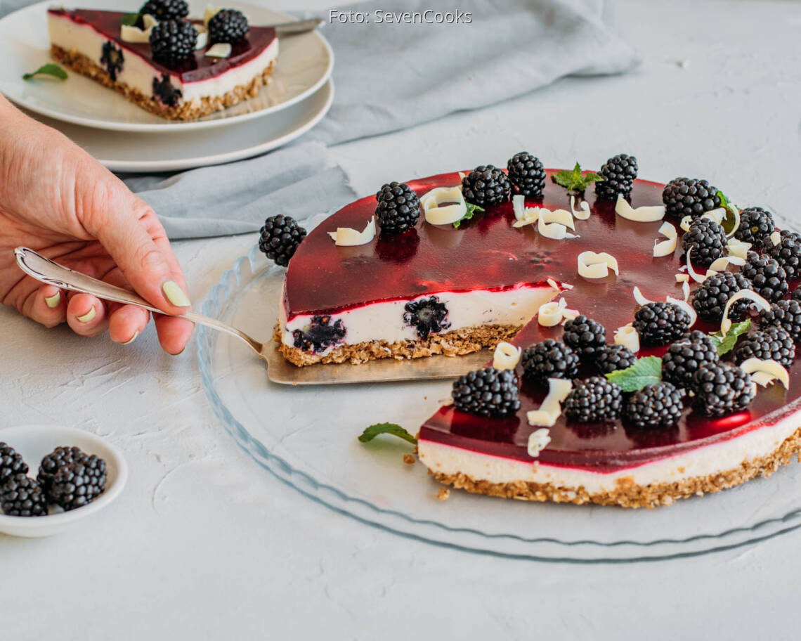 Flexitarisches Rezept: Kühlschrankkuchen mit Brombeeren 3