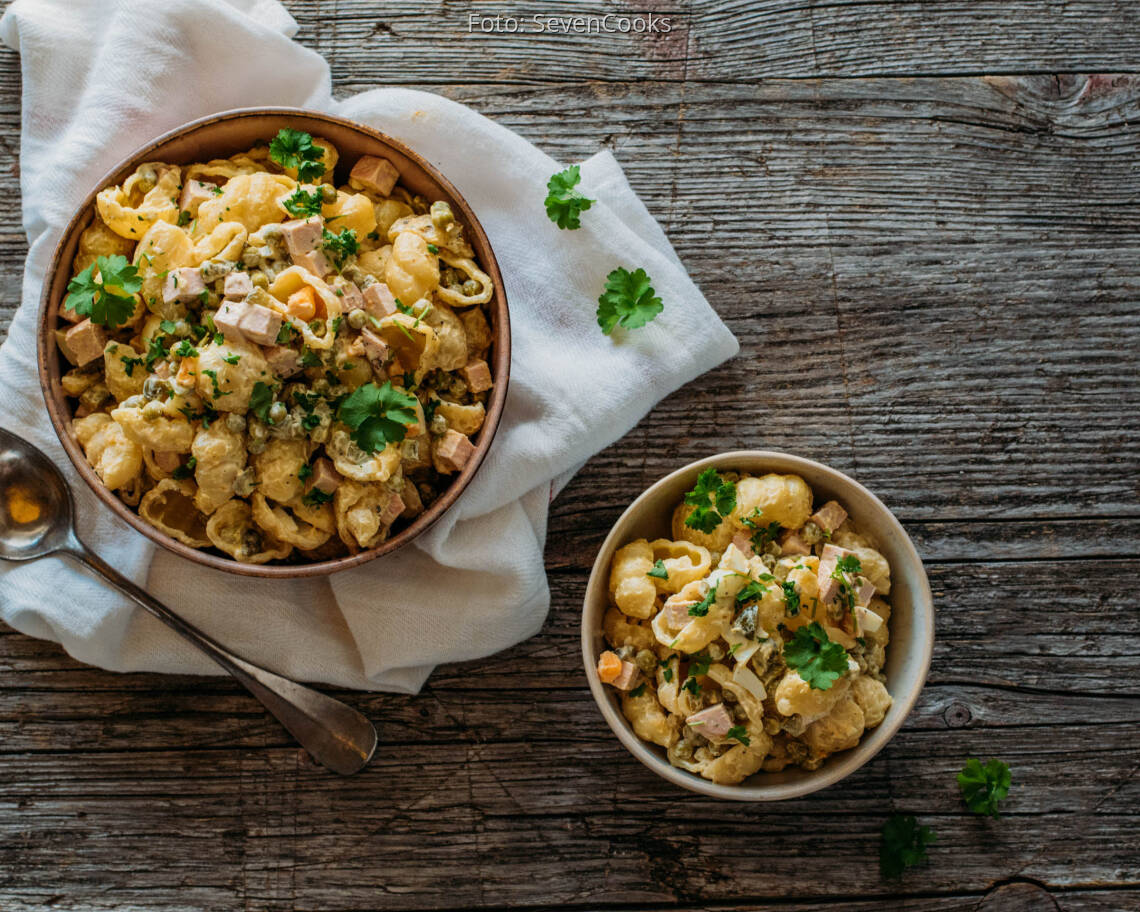 Flexitarisches Rezept: Klassischer Nudelsalat 1