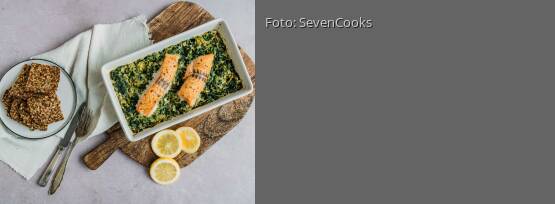 Rezeptbild für "Lachs auf Spinatbett"