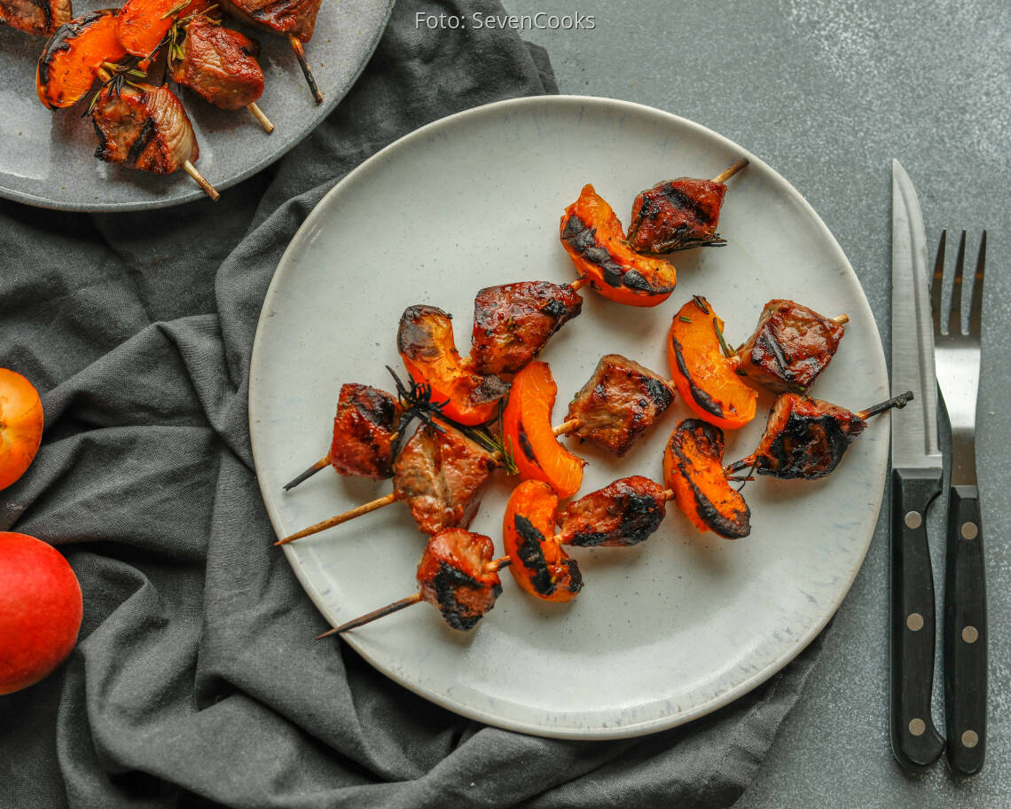 Flexitarisches Rezept: Lamm-Aprikosen-Spieße 1