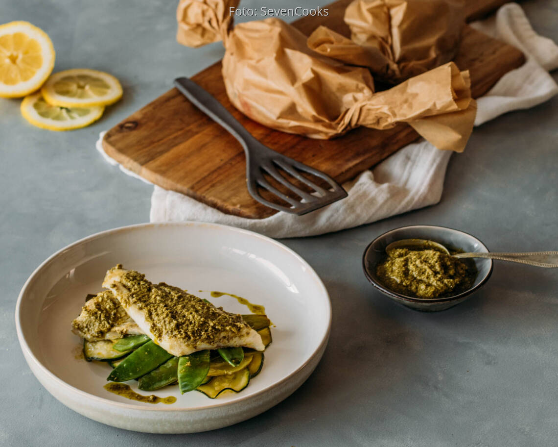 Flexitarisches Rezept: Low Carb Fischpäckchen