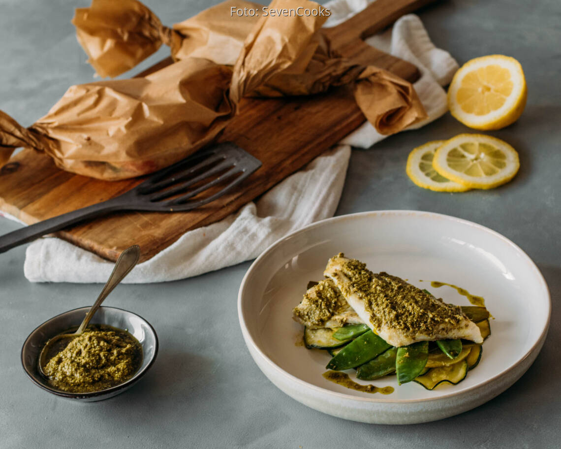 Flexitarisches Rezept: Low Carb Fischpäckchen