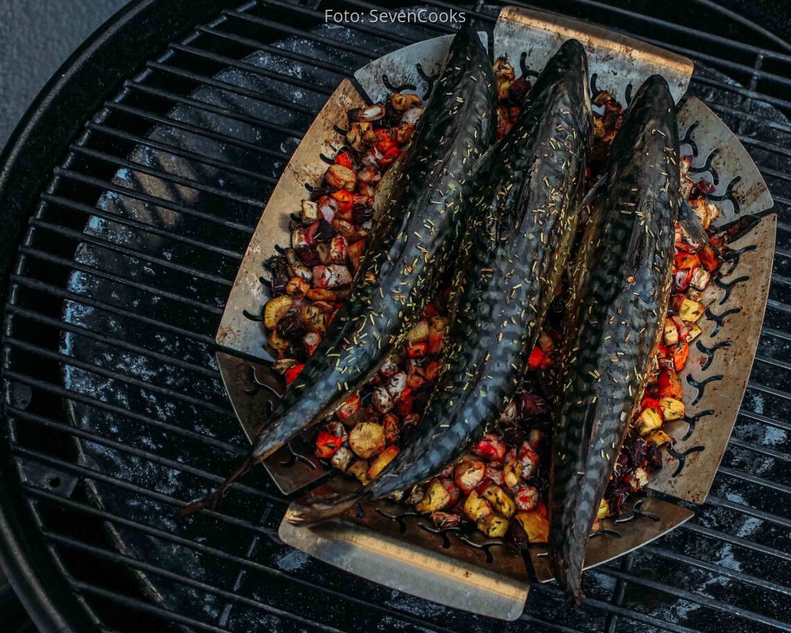 Flexitarisches Rezept: Makrele vom Grill mit Wurzelgemüse 2
