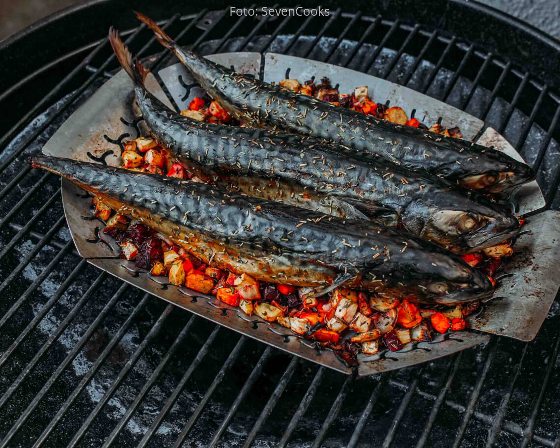 Flexitarisches Rezept: Makrele vom Grill mit Wurzelgemüse 3