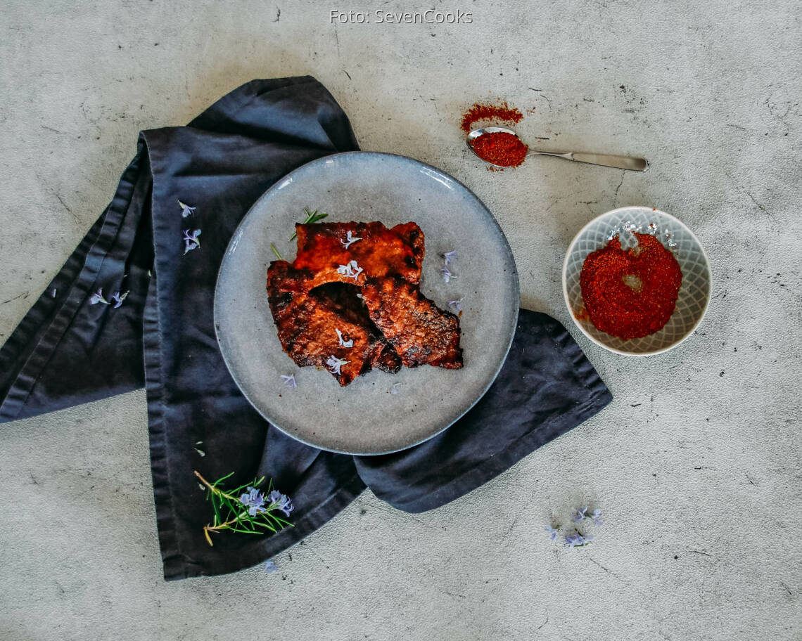 Flexitarisches Rezept: Ochsenfetzen orientalisch mariniert