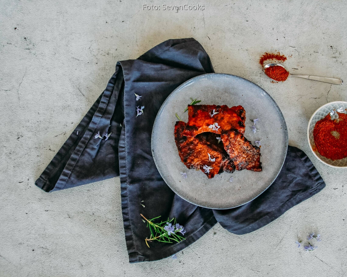 Flexitarisches Rezept: Ochsenfetzen orientalisch mariniert