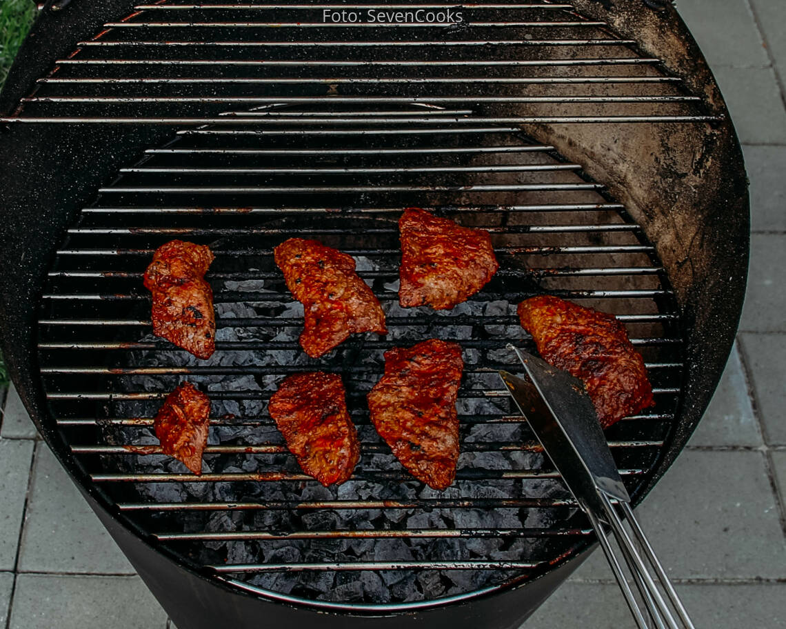 Flexitarisches Rezept: Ochsenfetzen orientalisch mariniert