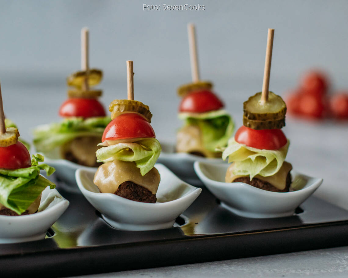 Flexitarisches Rezept: One Bite Cheeseburger
