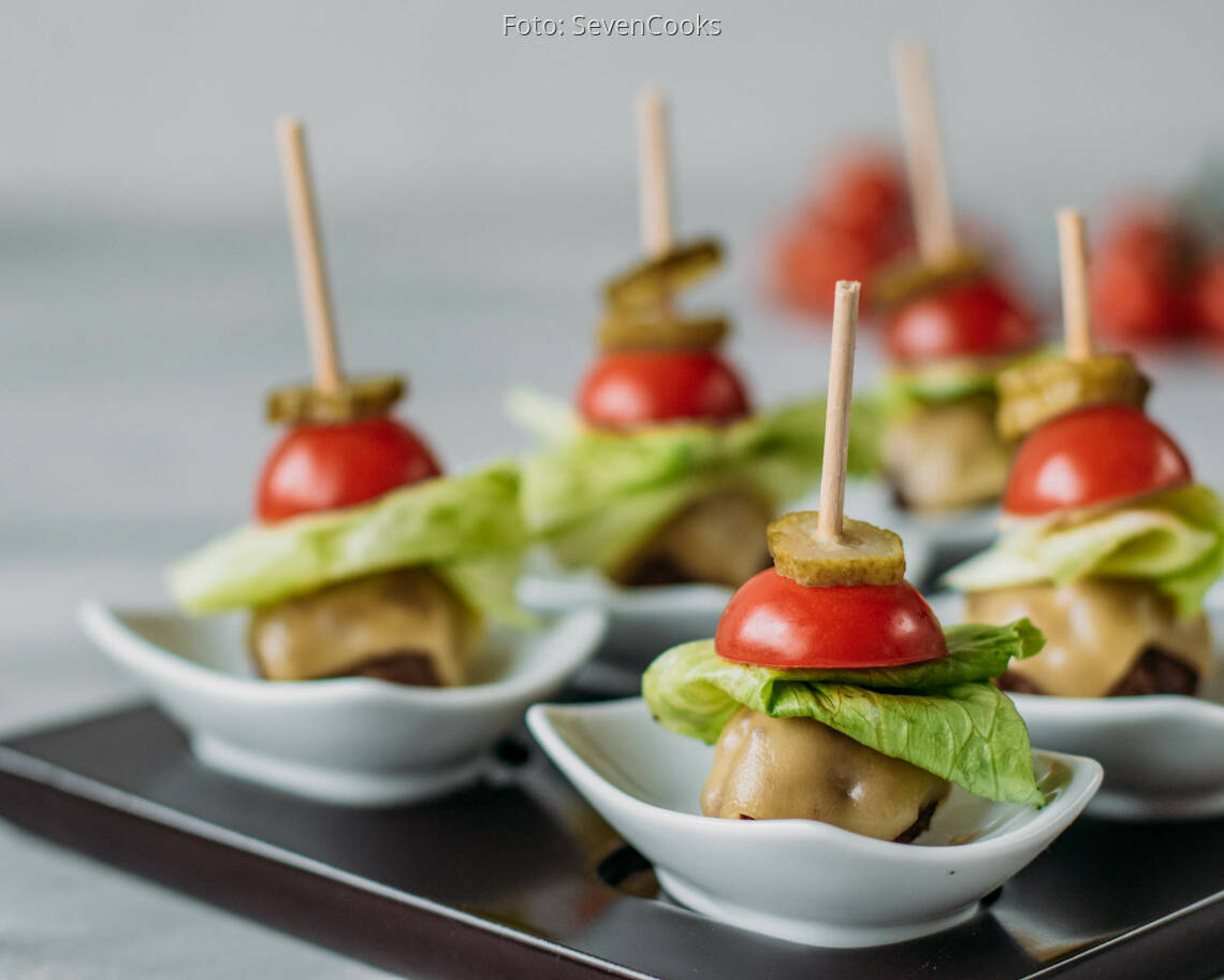 Flexitarisches Rezept: One Bite Cheeseburger