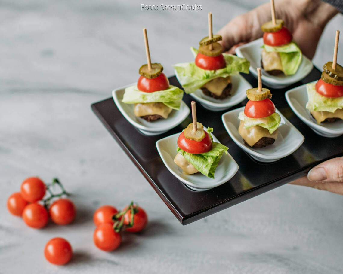 Flexitarisches Rezept: One Bite Cheeseburger
