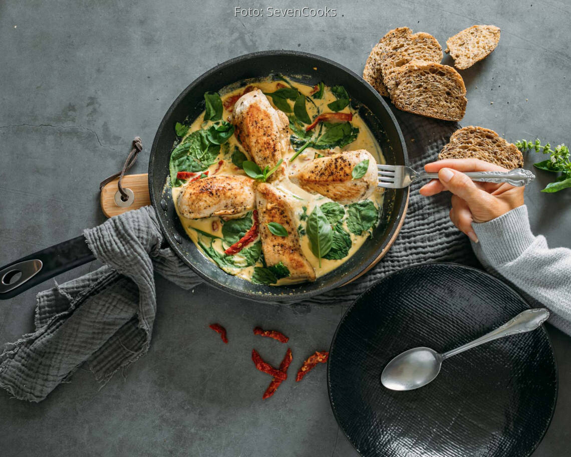 Flexitarisches Rezept: One Pan italienisches Hähnchen
