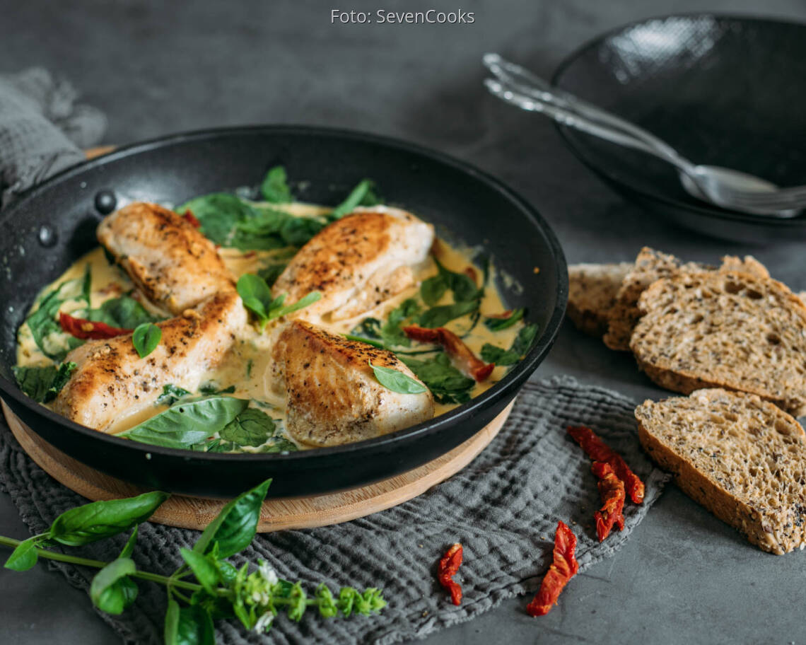 Flexitarisches Rezept: One Pan italienisches Hähnchen