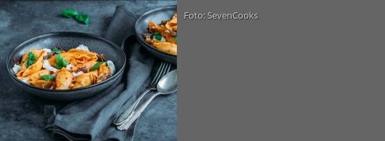 Rezeptbild für "Parma-Rosso-Pasta mit Burrata"