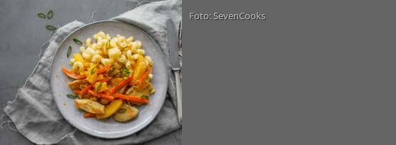 Rezeptbild für "Putengeschnetzeltes mit Karotten-Orangensoße"