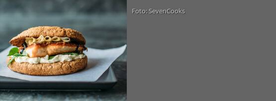 Rezeptbild für "Salmon-Thai-Burger mit Wasabicreme"