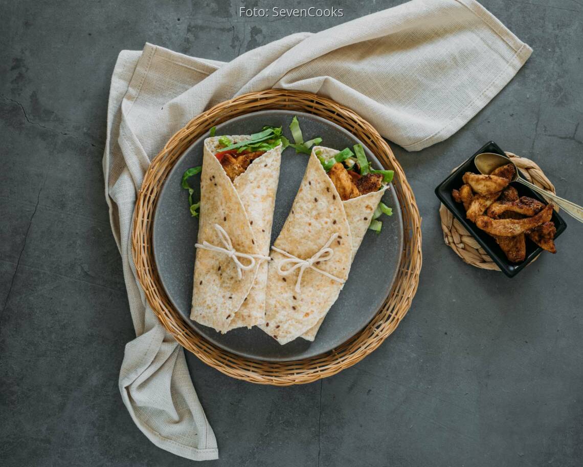 Flexitarisches Rezept: Schawarma-Wrap mit Hühnchen 2
