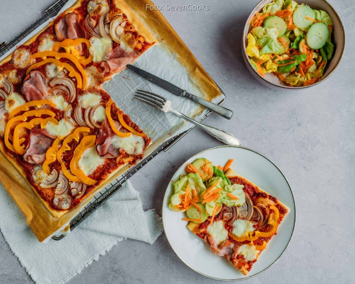 Flexitarisches Rezept: Schnelle Familienpizza