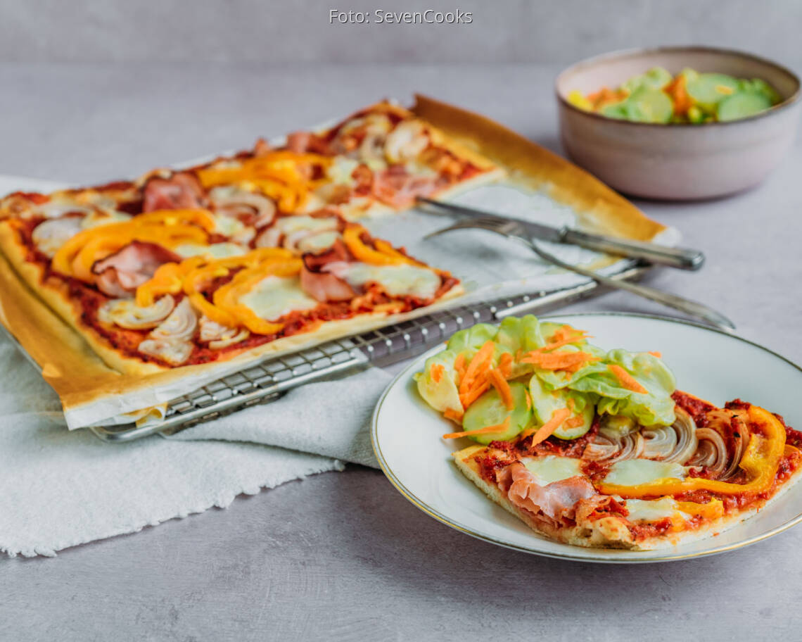 Flexitarisches Rezept: Schnelle Familienpizza