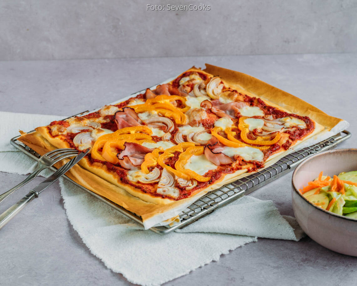 Flexitarisches Rezept: Schnelle Familienpizza