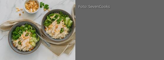 Rezeptbild für "Sommerlicher Kokosreissalat mit Hühnchen"