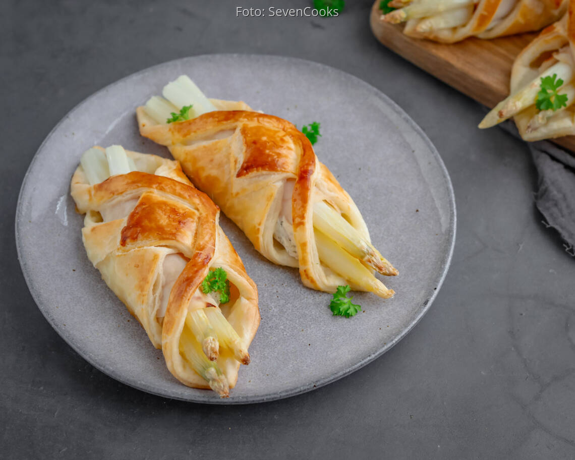 Flexitarisches Rezept: Spargel im Blätterteig 3