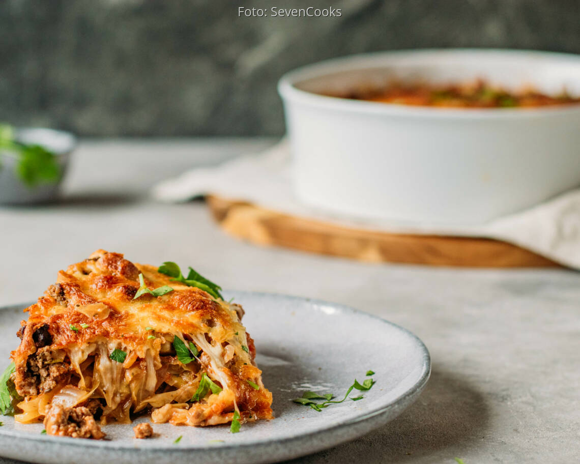 Flexitarisches Rezept: Spitzkohl-Hackfleisch-Auflauf 2
