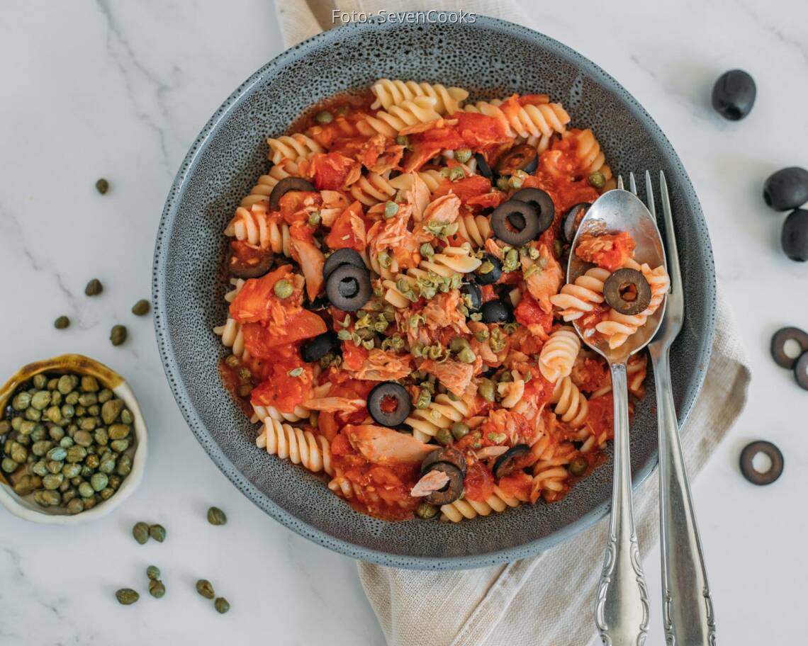 Flexitarisches Rezept: Thunfisch Pasta 1