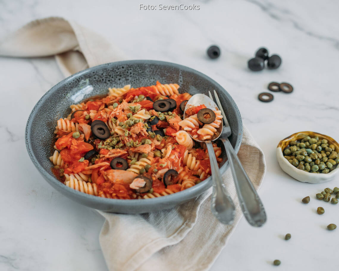 Flexitarisches Rezept: Thunfisch Pasta 3