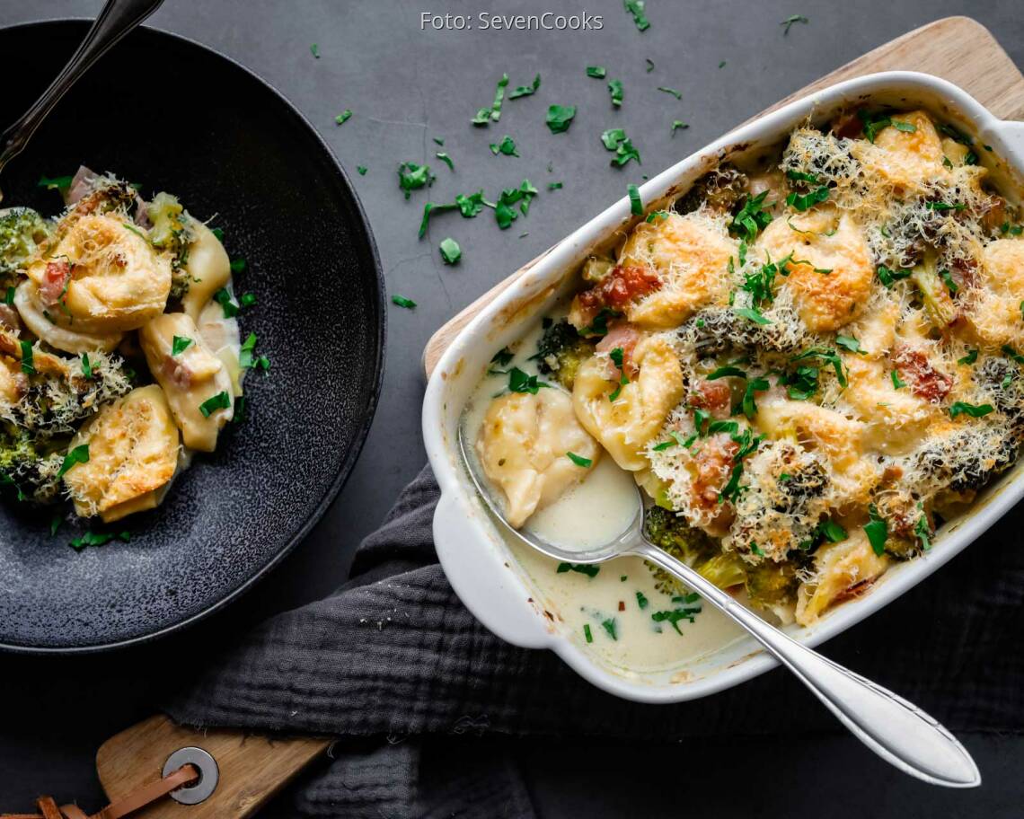 Flexitarisches Rezept: Tortellini-Brokkoli-Auflauf 2