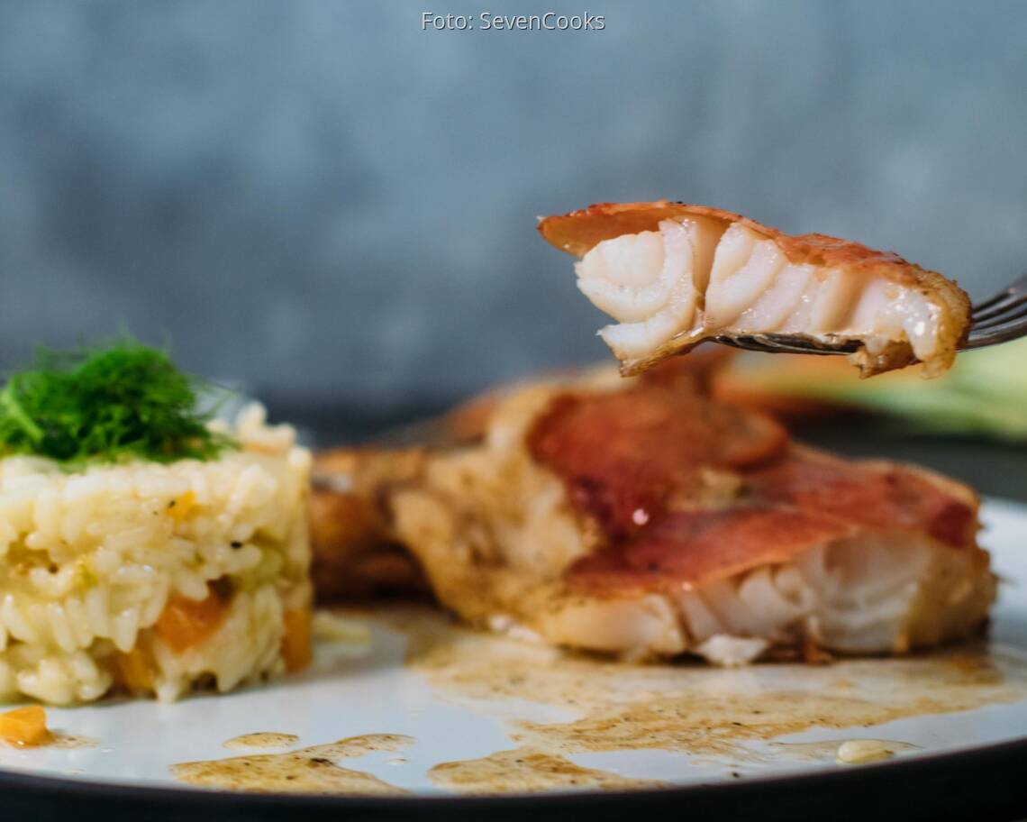 Flexitarisches Rezept: Zanderfilet Saltimbocca mit Fenchelrisotto_2