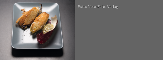 Rezeptbild für "Frittierter Radicchio und Chicorée mit pikantem Dip"