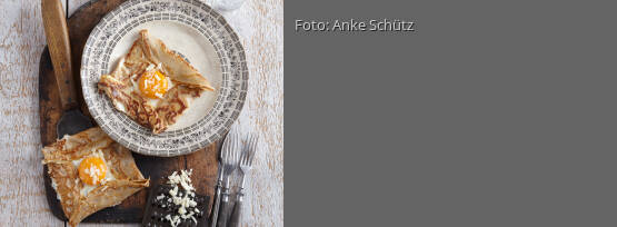 Rezeptbild für "Galettes mit Spiegelei und Käse"
