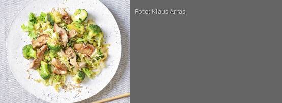 Rezeptbild für "Gebratener Chinakohl mit Pute"