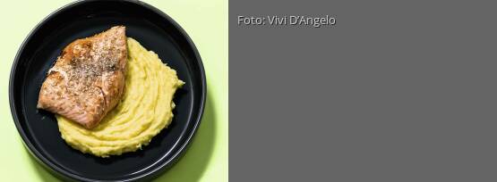 Rezeptbild für "Gebratener Fisch mit Wasabi-Kartoffel-Püree"