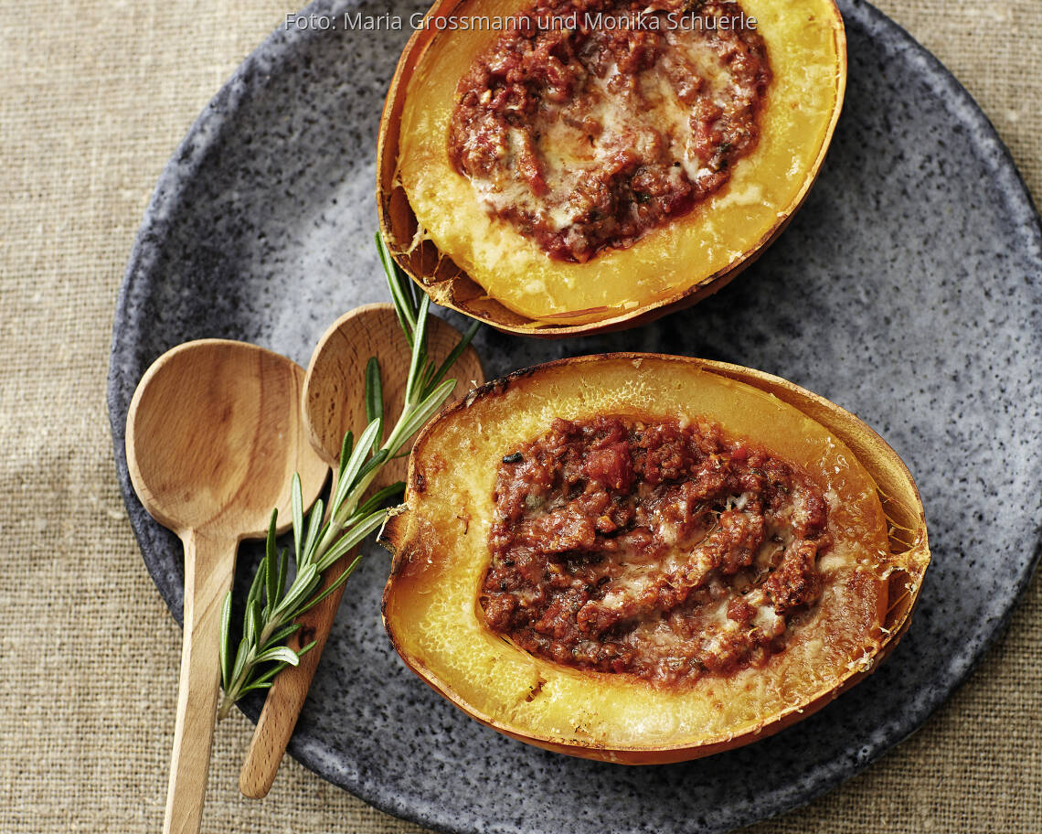 Gefüllter Kürbis mit Hackfleisch