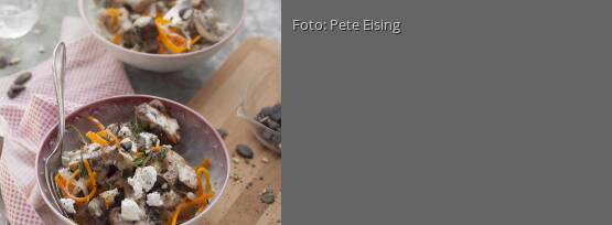 Rezeptbild für "Gemüsenudeln mit Ziegenkäsesauce"