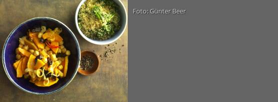 Rezeptbild für "Geröstete Quinoa mit Schmorkürbis"