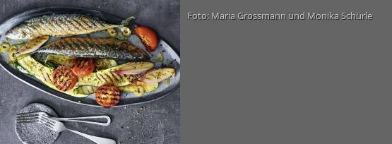 Rezeptbild für "Grillmakrele mit mediterranem Gemüse"