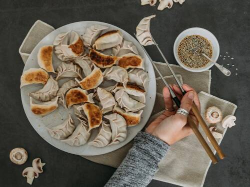 Gyoza mit Pilzen