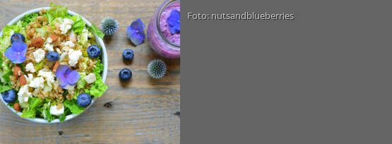 Rezeptbild für "Hafersalat mit Blaubeerdressing"