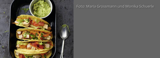 Rezeptbild für "Hähnchen-Tacos mit Avocadocreme"