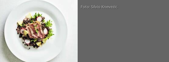 Rezeptbild für "Hüftsteak-Tagliata auf Linsensalat"