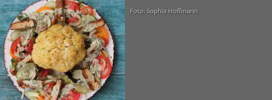 Rezeptbild für "Im Ganzen gebackener Blumenkohl"