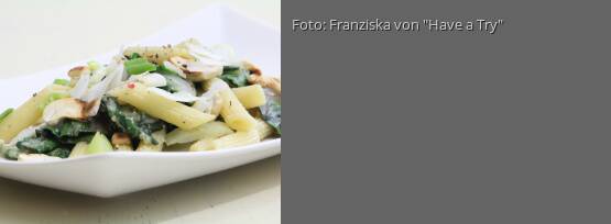 Rezeptbild für "Mangold-Penne mit Kokos-Cashewsauce"