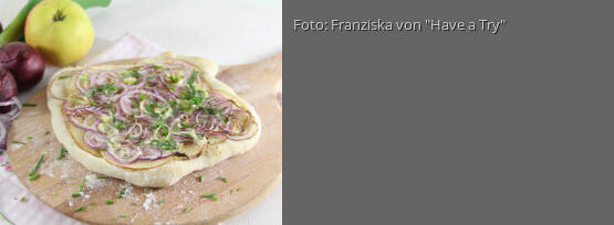 Rezeptbild für "Apfel-Zwiebel-Flammkuchen"