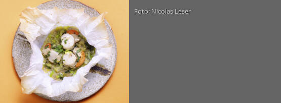 Rezeptbild für "Jakobsmuscheln aus dem Papier"