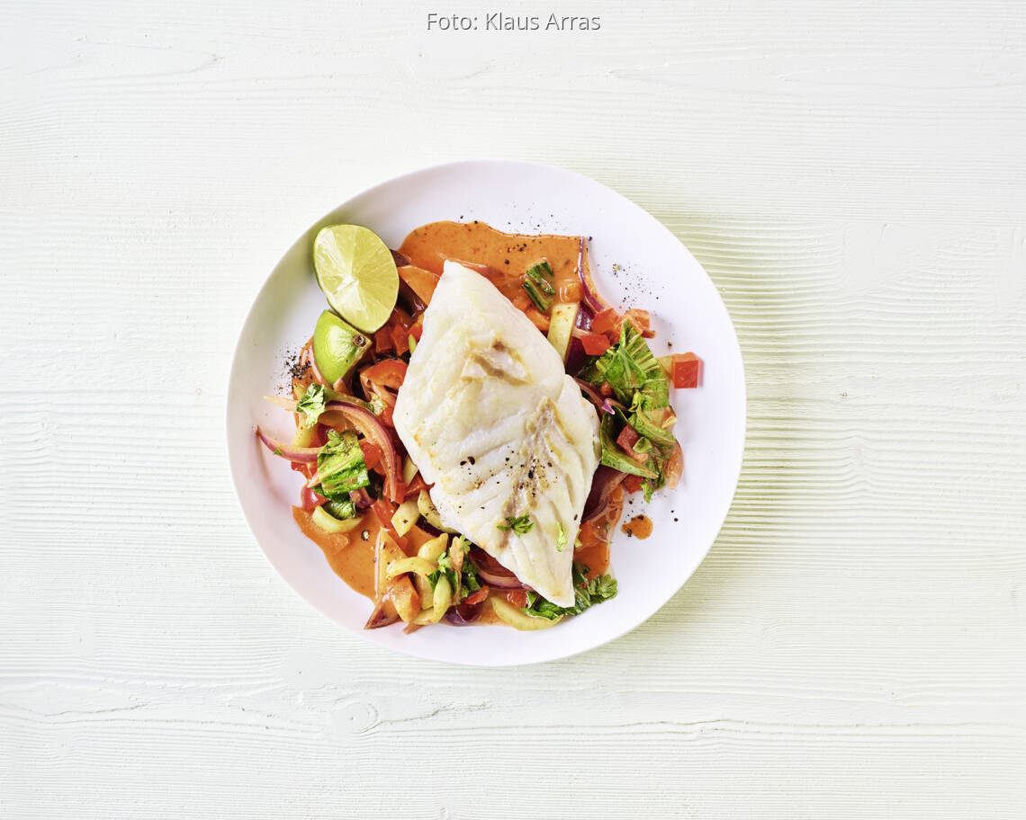 Kabeljau mit Gemüsecurry