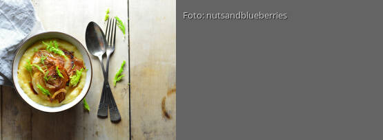 Rezeptbild für "Karamellisierter Fenchel mit Käsepolenta"