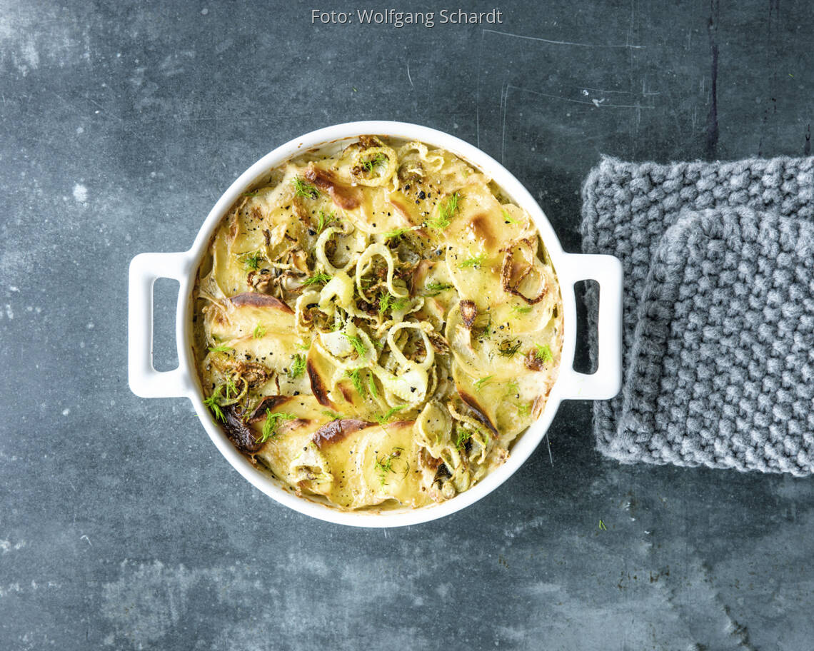 Kartoffel-Fenchel-Gratin